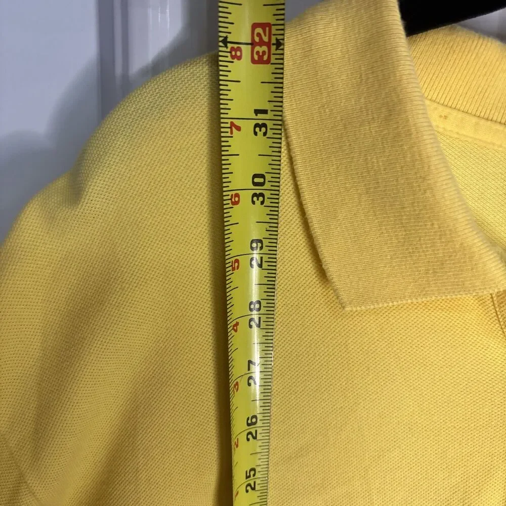 Vintage Polo Ralph Lauren Mens Yellow Long Sleeve Polo Shirt XL